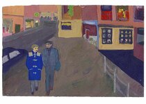Mars - 1990 - gouache / papier 25,5x19 cm - Série autobiographique "Les (…)