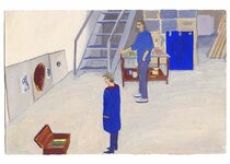 Mars - 1990 - gouache / papier 25,5x19 cm - Série autobiographique "Les (…)