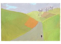 Aout - 1995 - gouache / papier 25,5x19 cm - Série autobiographique "Les (…)