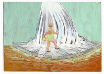 Aout - 1995 - gouache / papier 25,5x19 cm - Série autobiographique "Les (…)