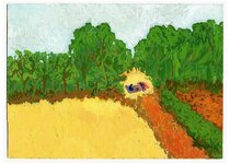 Aout - 1995 - gouache / papier 25,5x19 cm - Série autobiographique "Les (…)