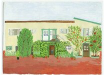 Aout - 1995 - gouache / papier 25,5x19 cm - Série autobiographique "Les (…)