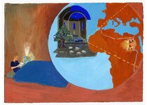 Septembre - 1995 - gouache / papier 25,5x19 cm - Série autobiographique (…)