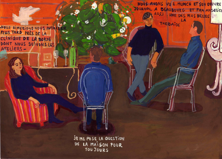 LES PLUS BELLES HEURES- Mai 2014 - Série 4/1 - gouache / papier - 28 x 19,5 cm Série (…)