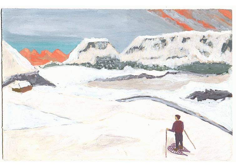 LES PLUS BELLES HEURES- 25 décembre 1990 - gouache / papier 25,5x19 cm - Série autobiographique (…)