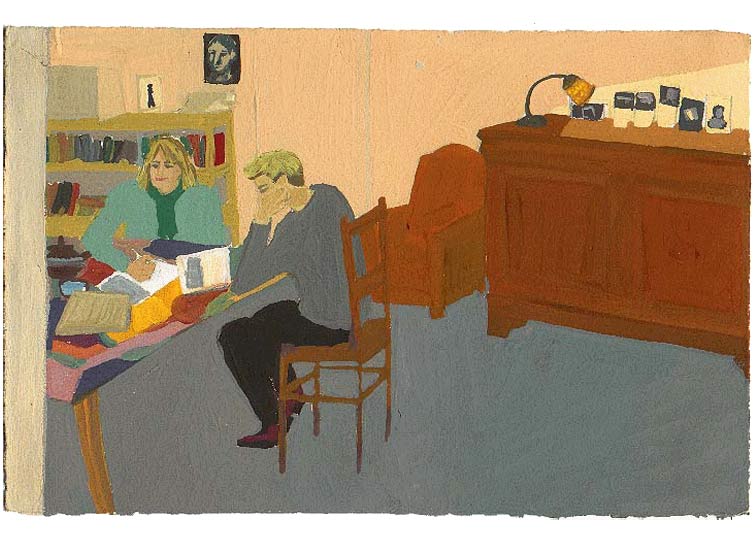 LES PLUS BELLES HEURES- 05 décembre 1990 - gouache / papier 25,5x19 cm - Série autobiographique (…)