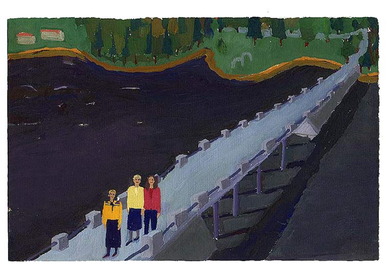 LES PLUS BELLES HEURES- Octobre -1990 - gouache / papier 25,5x19 cm - Série autobiographique (…)