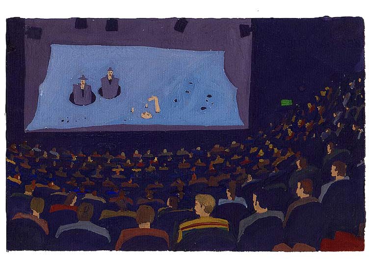 LES PLUS BELLES HEURES- Octobre -1990 - gouache / papier 25,5x19 cm - Série autobiographique (…)