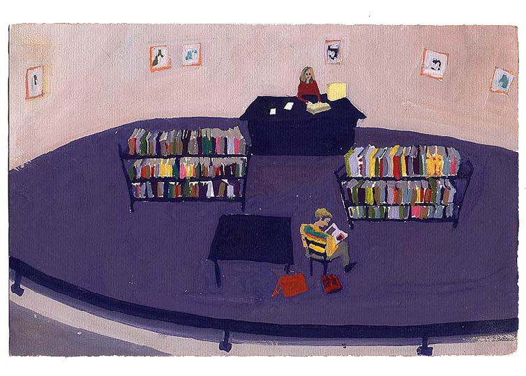 LES PLUS BELLES HEURES- Octobre -1990 - gouache / papier 25,5x19 cm - Série autobiographique (…)