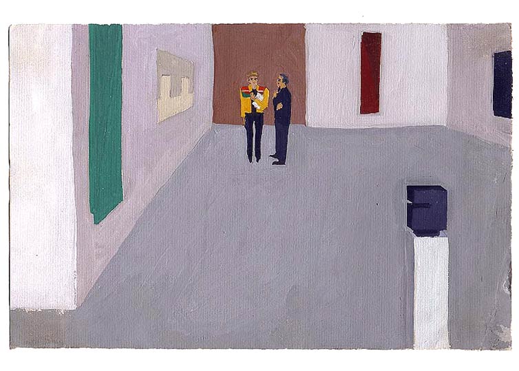 LES PLUS BELLES HEURES- Octobre -1990 - gouache / papier 25,5x19 cm - Série autobiographique (…)