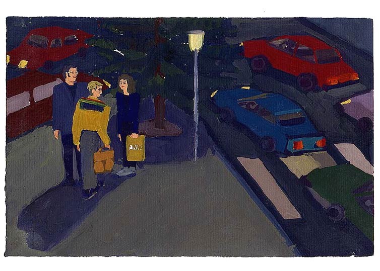 LES PLUS BELLES HEURES- Octobre -1990 - gouache / papier 25,5x19 cm - Série autobiographique (…)