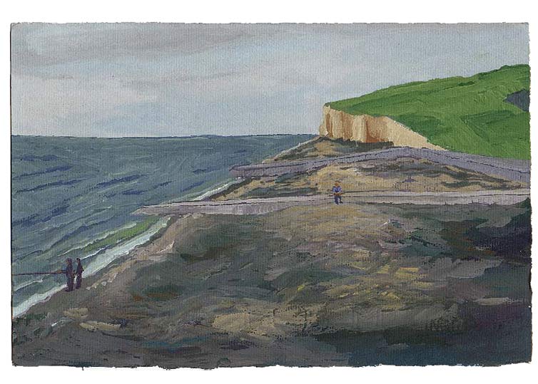 LES PLUS BELLES HEURES- Aout - 1991 - gouache / papier 25,5x19 cm - Série autobiographique "Les (…)