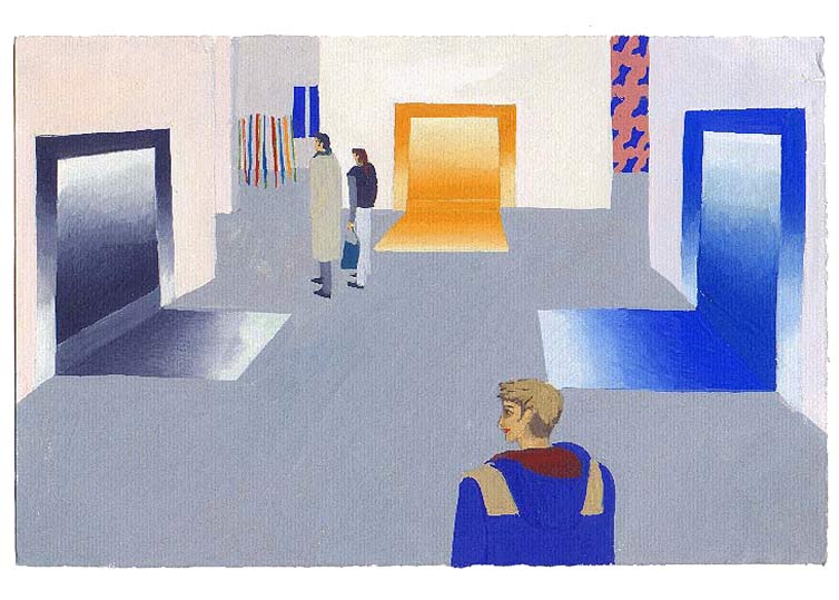 LES PLUS BELLES HEURES- Avril - 1991 - gouache / papier 25,5x19 cm - Série autobiographique (…)
