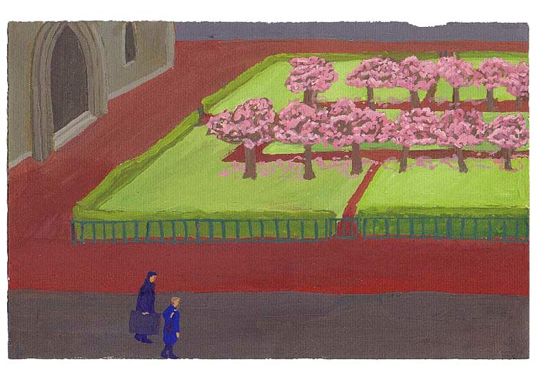 LES PLUS BELLES HEURES- – 1991- gouache / papier 25,5x19 cm - Série autobiographique "Les Plus (…)