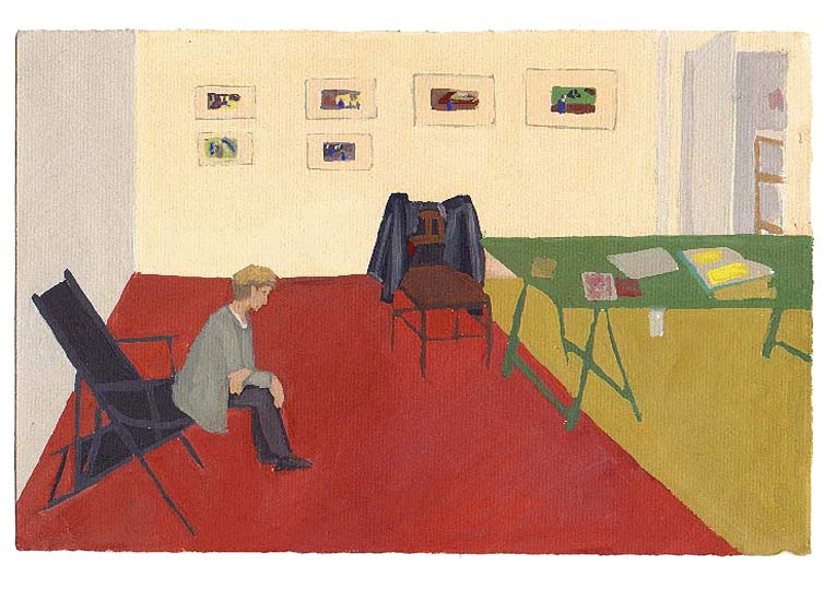LES PLUS BELLES HEURES- Avril - 1991 - gouache / papier 25,5x19 cm - Série autobiographique (…)