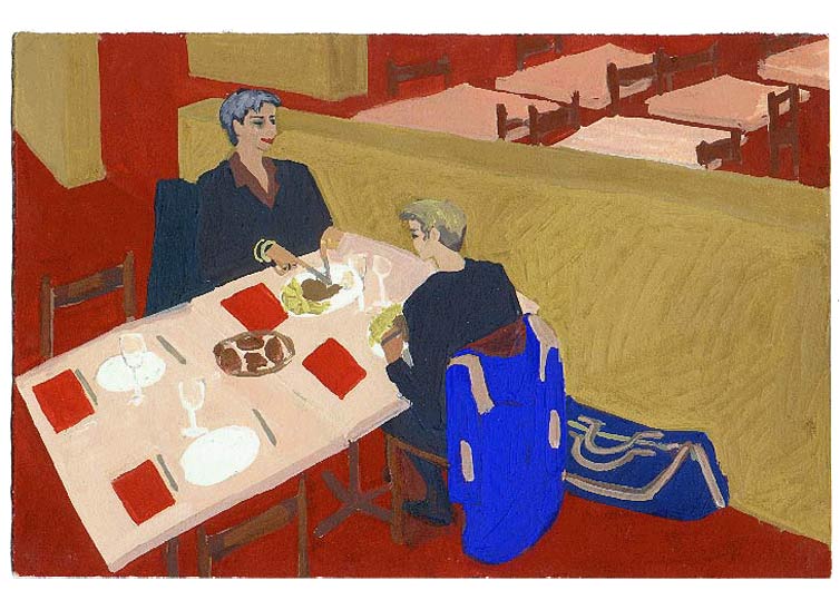 LES PLUS BELLES HEURES- Avril - 1991 - gouache / papier 25,5x19 cm - Série autobiographique (…)