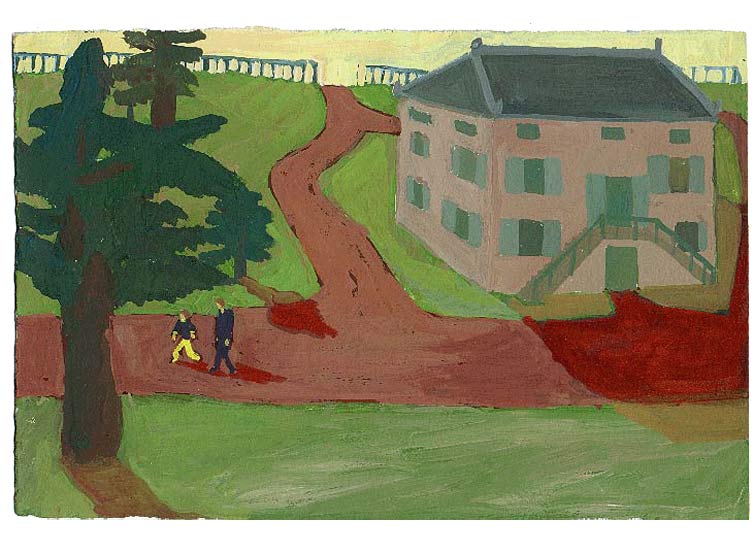 LES PLUS BELLES HEURES- Avril - 1991 - gouache / papier 25,5x19 cm - Série autobiographique (…)