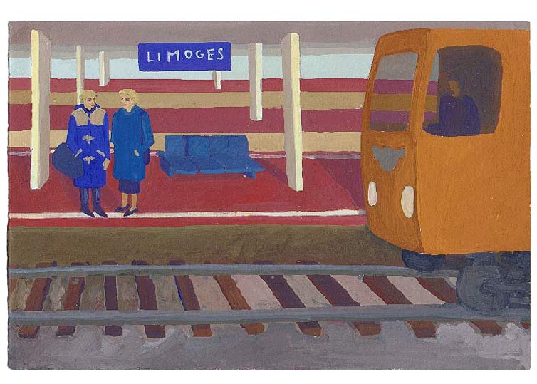 LES PLUS BELLES HEURES- Avril - 1991- gouache / papier 25,5x19 cm - Série autobiographique "Les (…)