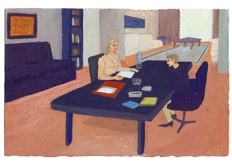 LES PLUS BELLES HEURES- Avril - 1991 - gouache / papier 25,5x19 cm - Série autobiographique (…)