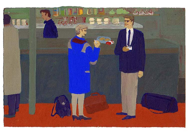 LES PLUS BELLES HEURES- Avril - 1991 - gouache / papier 25,5x19 cm - Série autobiographique (…)