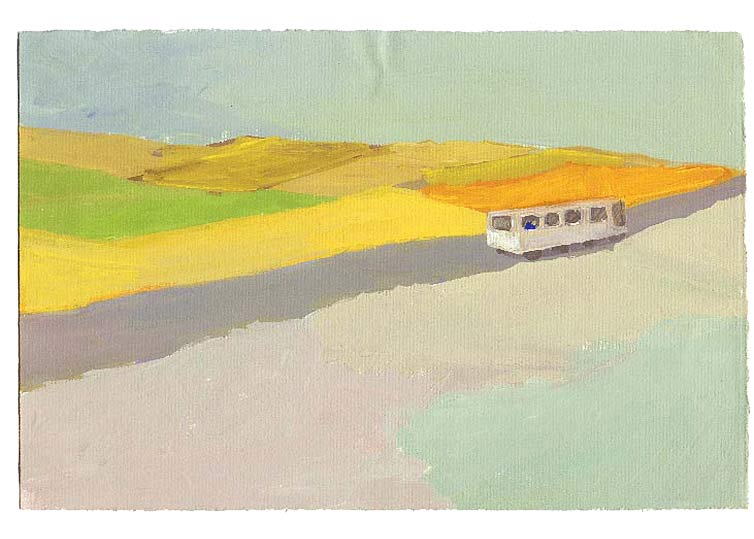 LES PLUS BELLES HEURES- Avril - 1991 - gouache / papier 25,5x19 cm - Série autobiographique (…)