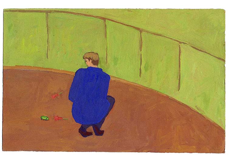 LES PLUS BELLES HEURES- Avril - 1991 - gouache / papier 25,5x19 cm - Série autobiographique (…)