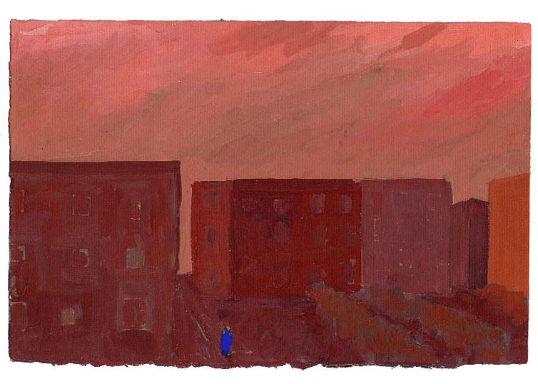 LES PLUS BELLES HEURES- Avril - 1991 - gouache / papier 25,5x19 cm - Série autobiographique (…)