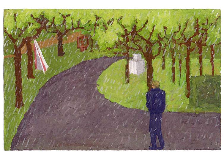 LES PLUS BELLES HEURES- Avril - 1991 - gouache / papier 25,5x19 cm - Série autobiographique (…)