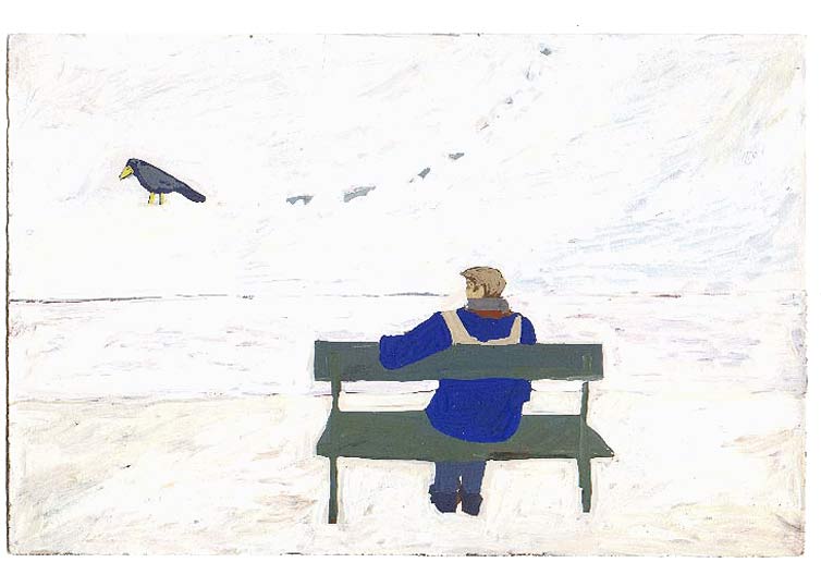 LES PLUS BELLES HEURES- Février - 1991 - gouache / papier 25,5x19 cm - Série autobiographique (…)