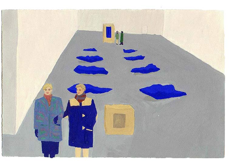 LES PLUS BELLES HEURES- Janvier - 1991- gouache / papier 25,5x19 cm - Série autobiographique (…)