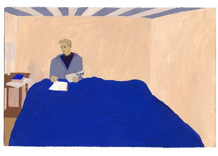 LES PLUS BELLES HEURES- Janvier - 1991 - gouache / papier 25,5x19 cm - Série autobiographique (…)