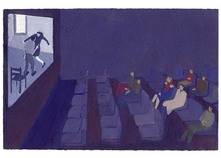 LES PLUS BELLES HEURES- Janvier - 1991 - gouache / papier 25,5x19 cm - Série autobiographique (…)