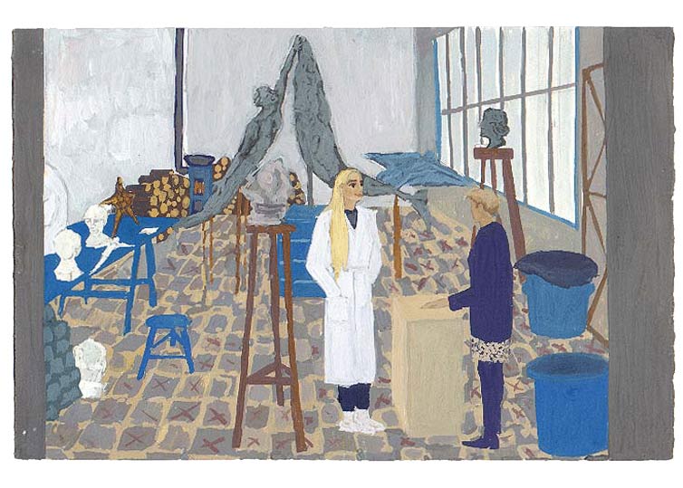LES PLUS BELLES HEURES- Janvier -1991 - gouache / papier 25,5x19 cm - Série autobiographique (…)
