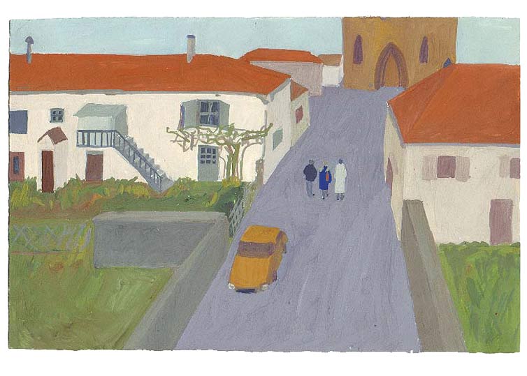 LES PLUS BELLES HEURES- Janvier - 1991 - gouache / papier 25,5x19 cm - Série autobiographique (…)