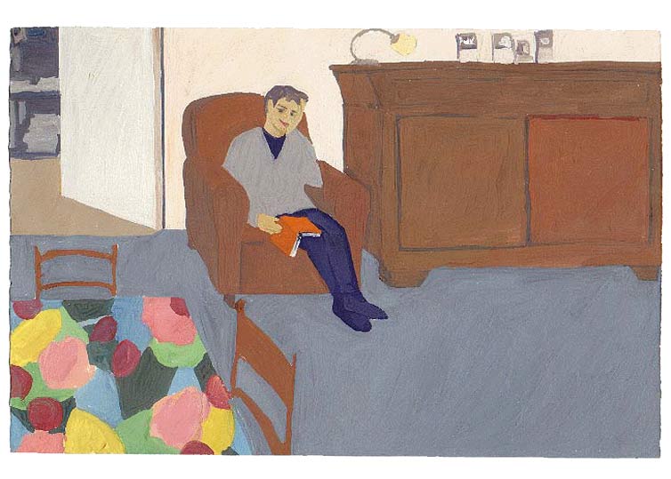 LES PLUS BELLES HEURES- Janvier - 1991 - gouache / papier 25,5x19 cm - Série autobiographique (…)