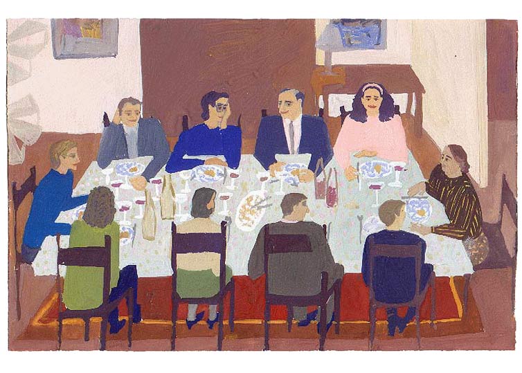 LES PLUS BELLES HEURES- Janvier - 1991- gouache / papier 25,5x19 cm - Série autobiographique (…)