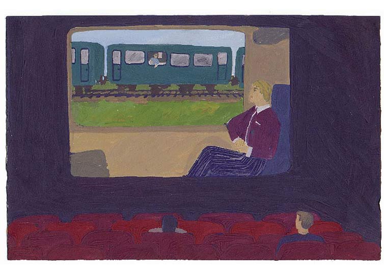 LES PLUS BELLES HEURES- Janvier - 1991- gouache / papier 25,5x19 cm - Série autobiographique (…)
