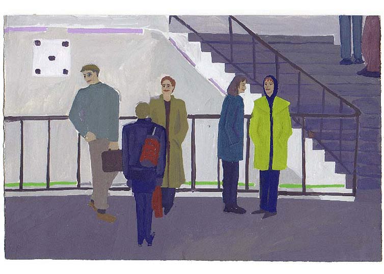 LES PLUS BELLES HEURES- Janvier - 1991 - gouache / papier 25,5x19 cm - Série autobiographique (…)