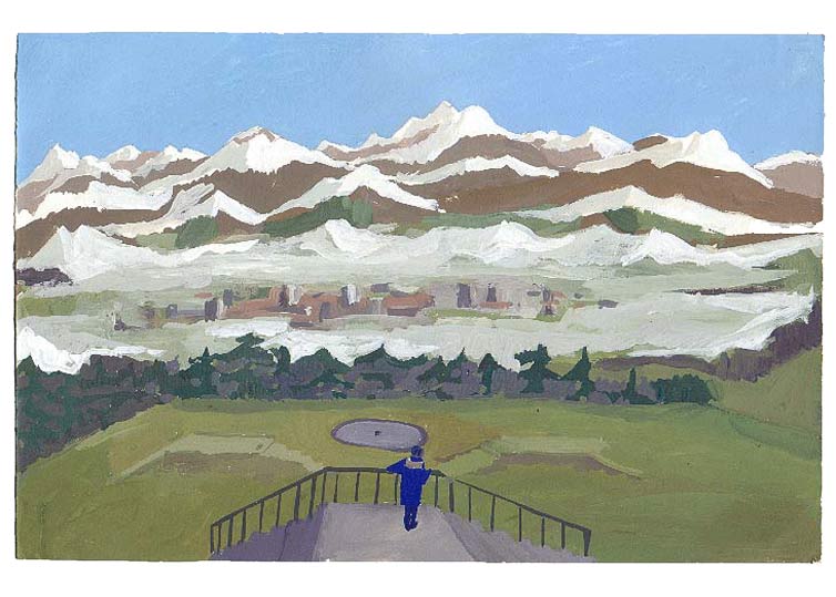 LES PLUS BELLES HEURES- Janvier - 1991 - gouache / papier 25,5x19 cm - Série autobiographique (…)