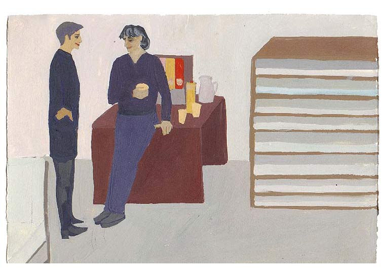 LES PLUS BELLES HEURES- Janvier - 1991 - gouache / papier 25,5x19 cm - Série autobiographique (…)
