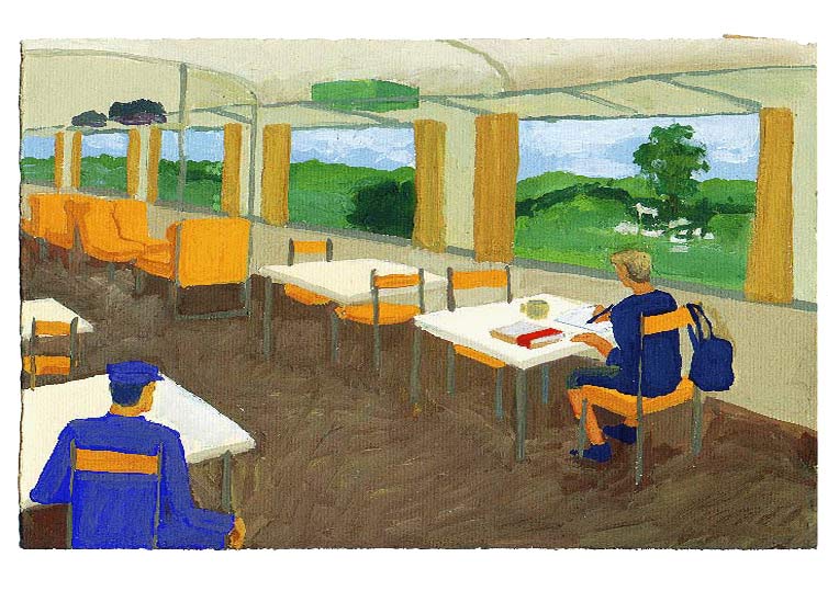 LES PLUS BELLES HEURES- Juillet - 1991 - gouache / papier 25,5x19 cm - Série autobiographique (…)