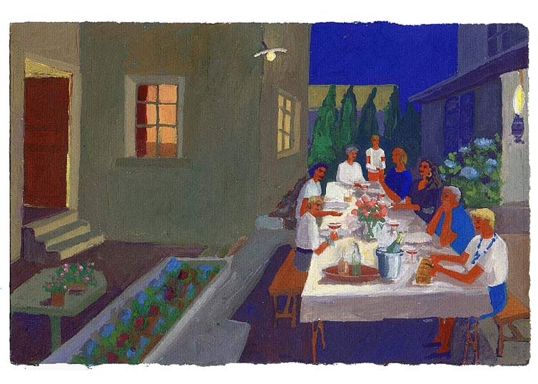 LES PLUS BELLES HEURES- Juillet - 1991 - gouache / papier 25,5x19 cm - Série autobiographique (…)