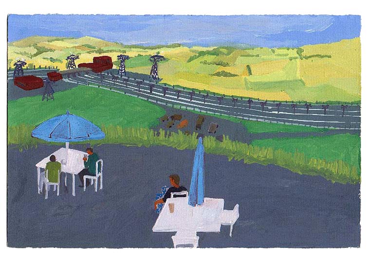 LES PLUS BELLES HEURES- Juillet - 1991 - gouache / papier 25,5x19 cm - Série autobiographique (…)