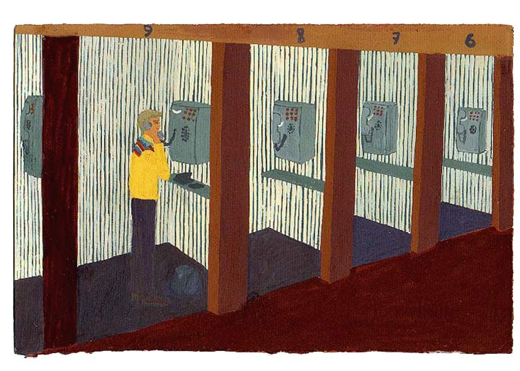LES PLUS BELLES HEURES- Juillet - 1991 - gouache / papier 25,5x19 cm - Série autobiographique (…)