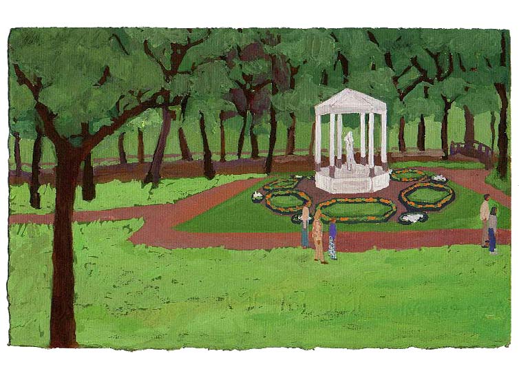 LES PLUS BELLES HEURES- Juillet - 1991 - gouache / papier 25,5x19 cm - Série autobiographique (…)
