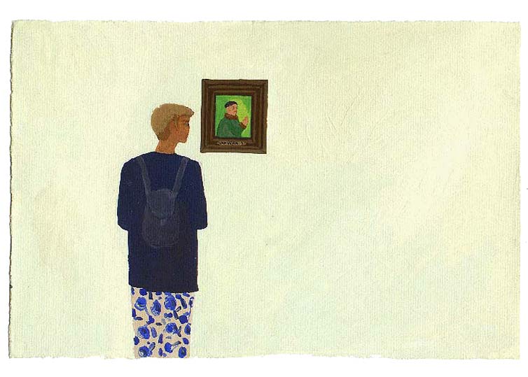LES PLUS BELLES HEURES- Juillet - 1991 - gouache / papier 25,5x19 cm - Série autobiographique (…)