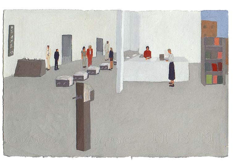 LES PLUS BELLES HEURES- Juin - 1991 - gouache / papier 25,5x19 cm - Série autobiographique "Les (…)
