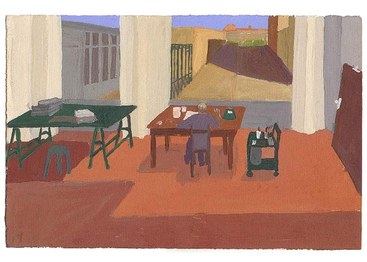 LES PLUS BELLES HEURES- – 1991 - gouache / papier 25,5x19 cm - Série autobiographique "Les Plus (…)