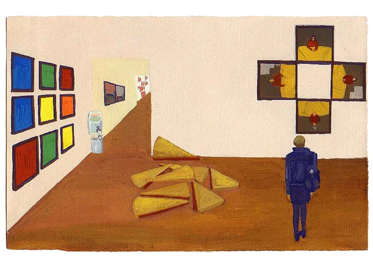 LES PLUS BELLES HEURES- Mai - 1991 - gouache / papier 25,5x19 cm - Série autobiographique "Les (…)