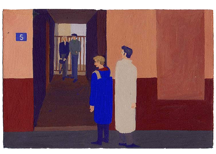 LES PLUS BELLES HEURES- Mai - 1991 - gouache / papier 25,5x19 cm - Série autobiographique "Les (…)